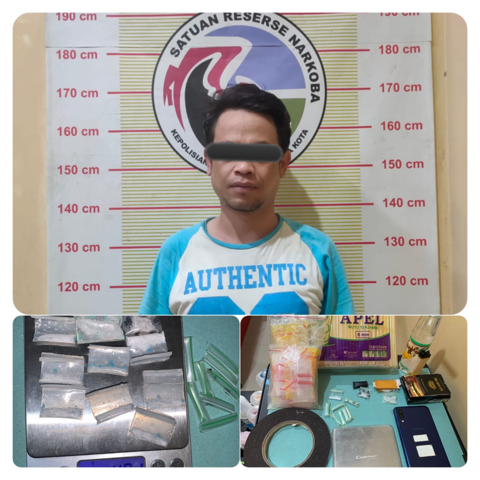 Polres Tasikmalaya Kota Amankan Pengedar Narkoba dan Sita 4 ,91 Gram Sabu Sabu.