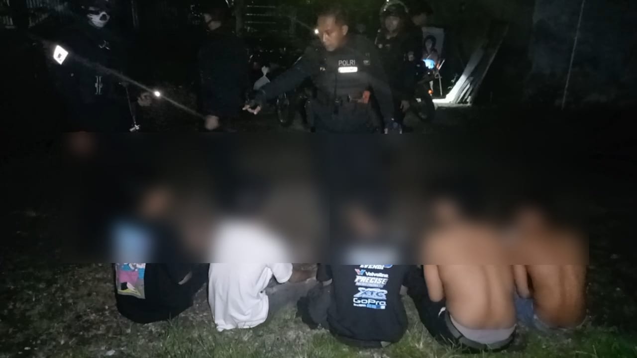 Patroli Tim Maung Galunggung, Amankan Muda Mudi Konsumsi Miras.